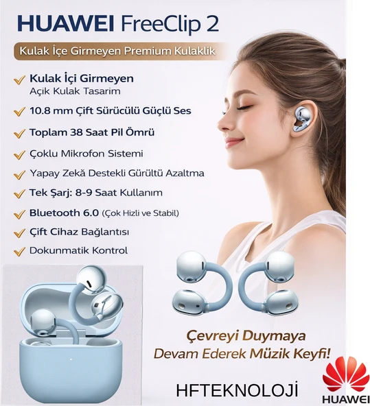 Huawei Freeclip 2 Tws Open Ear Bluetooth Kulaklık ürün görseli 1