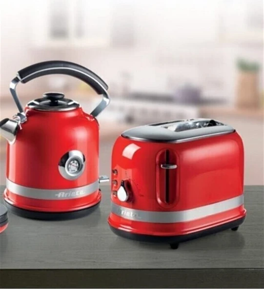 Ariete Moderna Kırmızı 1,7 Litre Kettle ve Ariete Moderna Ekmek Kızartma Makinesi ürün görseli 1