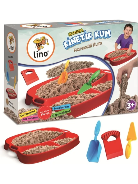 Lino Kinetik Kum Seti 350 Gram Kum + Tepsi + Kürek +Mala + Kesici Ln-550 ürün görseli 1