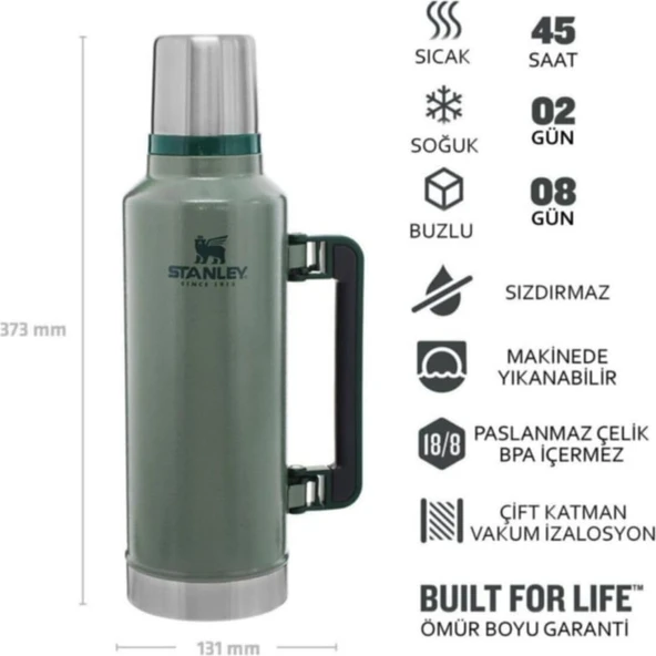 Stanley Classic Legendary Vakumlu Çelik Termos 1,9 L - Resim 3