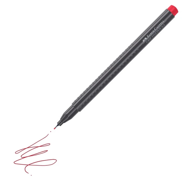 Faber-Castell Finepen Grip Keçe Uçlu Kalem 0,4 Mm Lal Kırmızı (10 Lu Paket) 5020151626000 ürün görseli 1