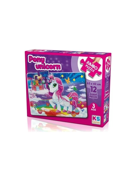 Ks Games Puzzle 12 Parça Pony Unicorn Jumbo Jp 31007 ürün görseli 1