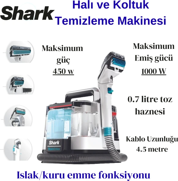 Shark Stainstriker Koltuk ve Halı Yıkama Makinesi ürün görseli 1