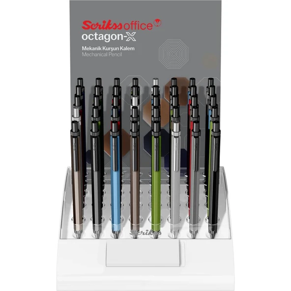 Scrikss Versatil Kalem Octagon-X 0.5 - 0.7 (40 Lı Stand) ürün görseli 1