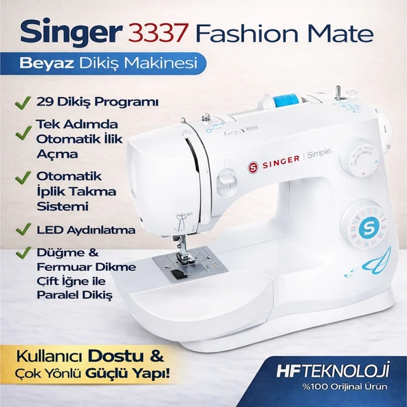 Singer  Fashion Mate Beyaz Dikiş Makinesi + Singer Aksesuar Seti Hediye ürün görseli 1