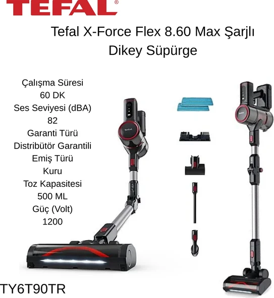 Tefal X-Force Flex 8.60 Max Şarjlı Dikey Süpürge + Xiaomi Baskül Hediye ürün görseli 1