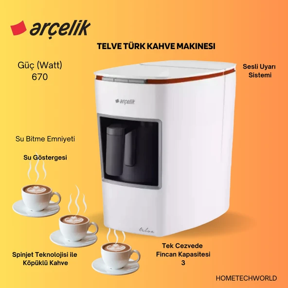 Arçelik K3400 Telve Türk Kahvesi Makinesi Beyaz ürün görseli 1