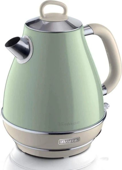Ariete 1 - 2 L Vintage 1.7 Litre Kettle Yeşil Metal Yeşil 2 Yıl F 2000 W ve Altı Yok Resmi Distribütör Gar ürün görseli 1
