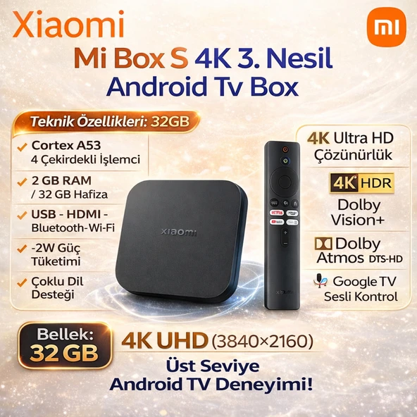 Xiaomi  4K 3. Nesil Android Tv Box ürün görseli 1