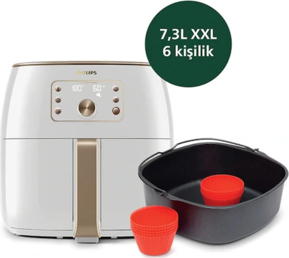 Philips Airfryer Xxl Premium 7.3 Lt Yağsız Fritöz  +Hassas Mutfak Terazisi Hediye ürün görseli 1
