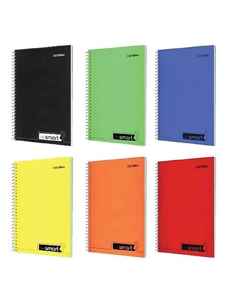 Uni Note I M Smart A4 Spiralli Plastik Kapak Defter 60 Yaprak Çizgili (Karışık Renk 1 Adet) ürün görseli 1