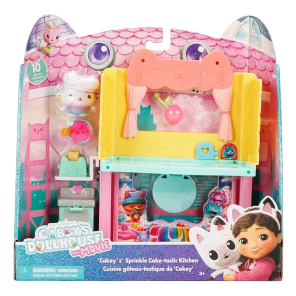 Gabby’s Dollhouse Hayal Evi Mini Oyun Seti - MerCat veya Cakey Karakterli Oda Setleri ürün görseli 1