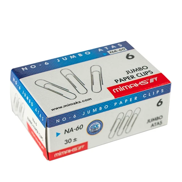 Mimaks Ataş No:6 Jumbo 60Mm 30 Lu Ataç Na60 (48 Paket) ürün görseli 1