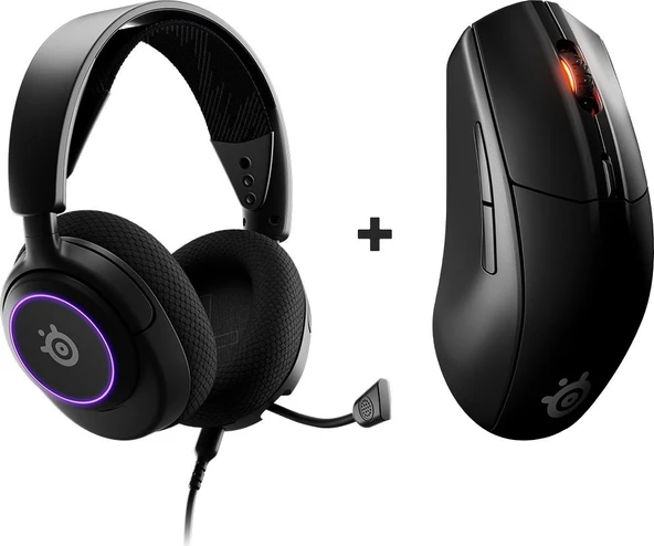 Steelseries Arctis Nova 3 Multi-System Oyuncu Kulaklığı + Rival 3 Wireless ve Bluetooth Optik Oyuncu Mouse ürün görseli 1