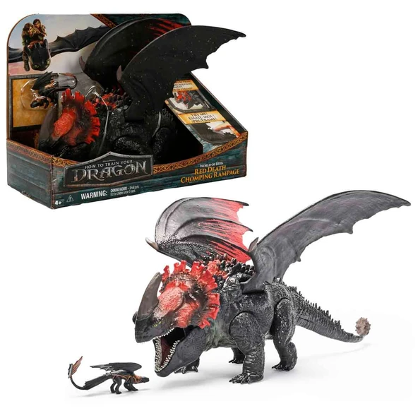 Spinmaster Oyuncak Dragons Dreamworks Red Death Chomp Film Figürü 6072650 ürün görseli 1