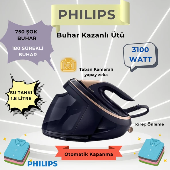 Philips  Perfectcare Activesense 3100 W Buhar Kazanlı Ütü +  Mutfakterazisi Hediye ürün görseli 1