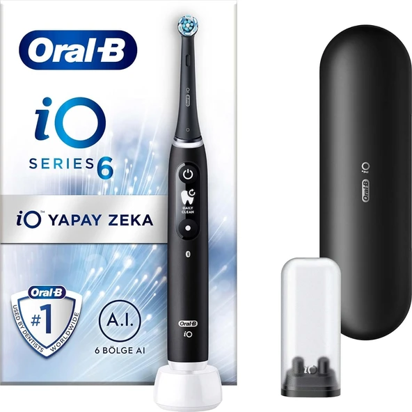 Delixa Oral-B Io - 6 Şarjlı Diş Fırçası, Siyah ürün görseli 1