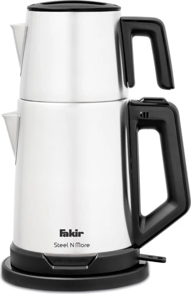 Fakir Gri Steel N More Çay Makinesi Inox Elektrikli Çaydanlık Çelik Resmi Distribütör Garantili 220 - 240 Volt ürün görseli 1