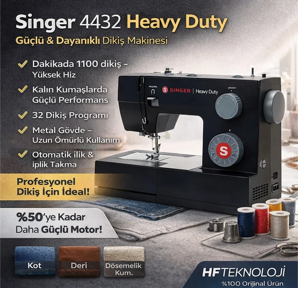Singer Heavy Duty 4432 Dikiş Makinesi ürün görseli 1