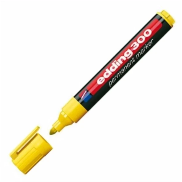 Edding Markör Permanent Kalem Yuvarlak Uçlu 1.5-3 Mm Sarı 300 (10 Lu Paket) ürün görseli 1