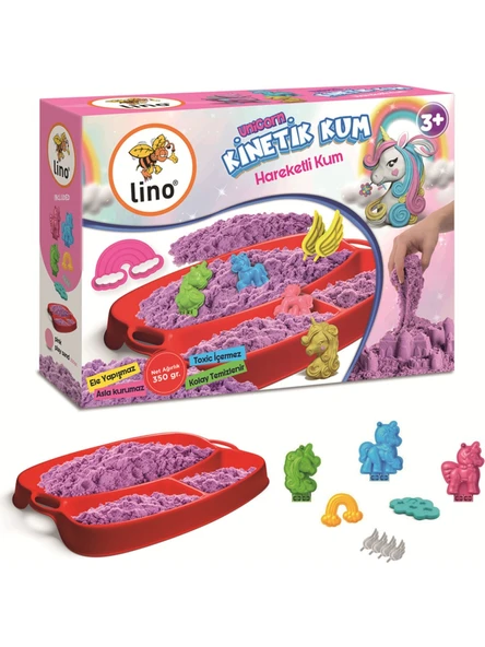Lino Kinetik Kum Seti Unicorn 350 Gram Kum + 6 Kalıp Ln-552 ürün görseli 1