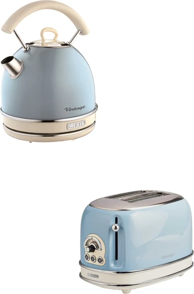 Ariete Vintage Kettle Mavi 1,7 Litre Ariete Vintage Ekmek Kızartma Makinesi Mavi ürün görseli 1