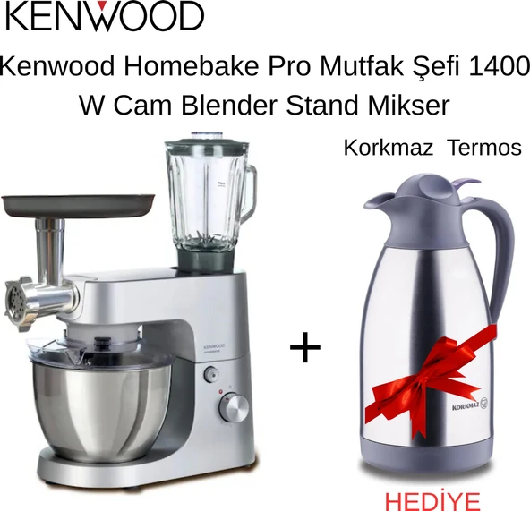 Kenwood Homebake Pro Mutfak Şefi 1400 W +Kıyma aparatı +Cam Blender (Termos Hediye) ürün görseli 1