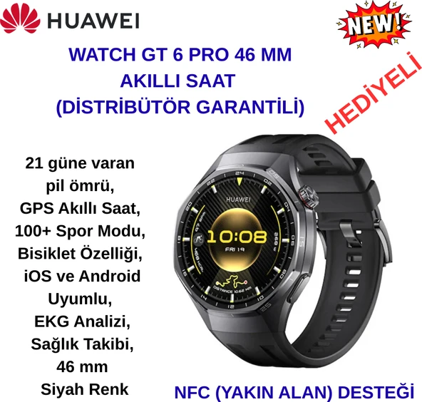 Huawei Watch Gt 6 Pro 46 mm Akıllı Saat ürün görseli 1