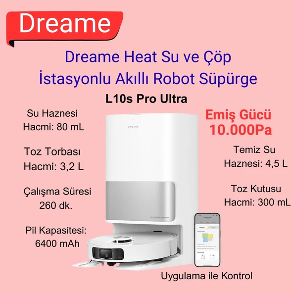 Dreame L10S Ultra Gen 2 Çöp Istasyonlu Akıllı Robot Süpürge + Xiaomi  Akıllı Saat Hediye ürün görseli 1