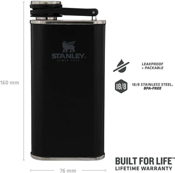 Stanley Klasik Paslanmaz Çelik Cep Matarası 0.23 Lt - Resim 3