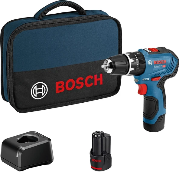 Bosch Gsb 12V-30 Çift Akülü Darbeli Delme Vidalama Bez Çantalı ürün görseli 1