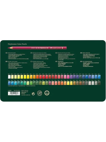 Faber-Castell Polychromos Boya Kalemi 60 Renk - Resim 4