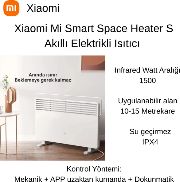 Xiaomi Mi Smart Space Heater S Akıllı Elektrikli Isıtıcı + Xiaomi Baskül Hediye ürün görseli 1