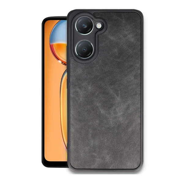 Vivo Y18 Kılıf Aras Deri Kapak - Siyah ürün görseli 1