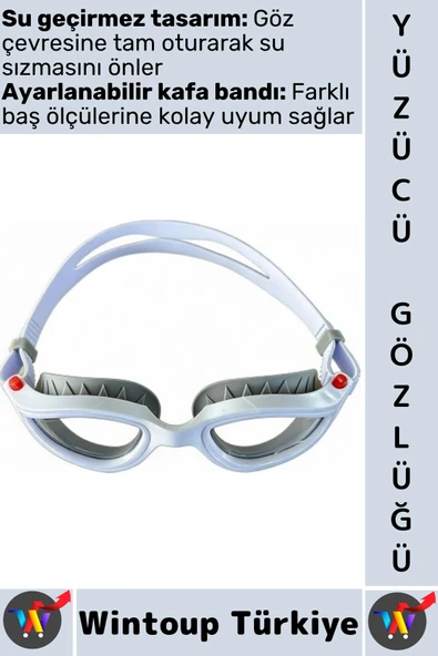 #Gözlük Konforlu Silikon Su Sızdırmaz Buğu Önleyici Çok Şık Ayarlanabilir Deniz Havuz Yüzücü Gözlüğü ürün görseli 1