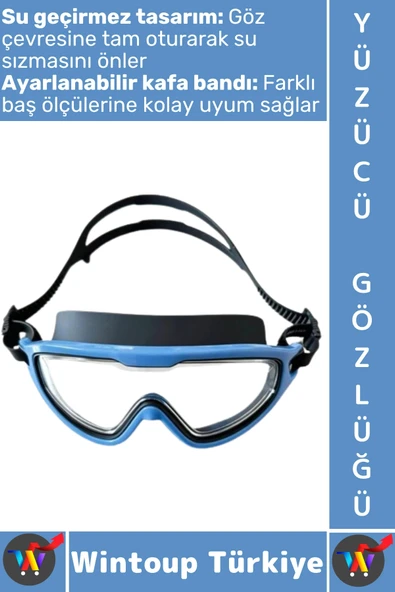 #Gözlük Yetişkin Çocuk Sızdırmaz Buğu Önleyici UV Korumalı Lens Çok Şık Ayarlanabilir Yüzücü Gözlüğü ürün görseli 1