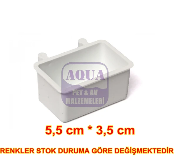 Muhabbet Kuşu Kanarya Bülbül Mama Kabı Kuşlar İçin Küçük Boy Mamalık Yemlik 1 Adet 5,5 cm x 3 cm ürün görseli 1