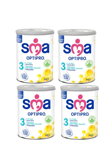 Sma 3 Optipro Probiyotik 1-3 Yaş Devam Sütü 400 Gr 4 Adet ürün görseli 1