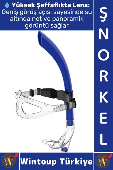 #Şnorkel Konforlu Yüksek Şeffaf Görüş Havuz Deniz Yüzme Eğitim Ayarlanabilir Önden Dalış Şnorkeli ürün görseli 1
