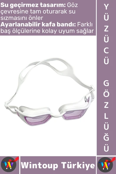 #Gözlük Yetişkin Çocuk Su Sızdırmaz Buğu Önleyici Lens Şık Ayarlanabilir Deniz Havuz Yüzücü Gözlüğü ürün görseli 1