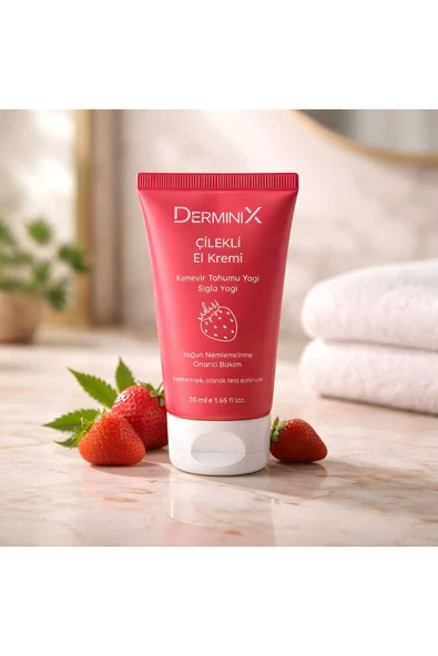 Çilek El Kremi 50ml - Resim 4