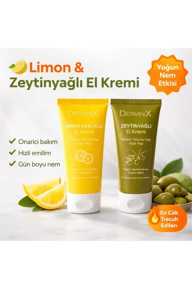 Limon & Zeytinyağı El Kremi 2'li Set 50 ml – Yoğun Nemlendirici Bakım ürün görseli 1