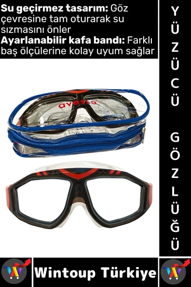 #Gözlük Özel Model Konforlu Sızdırmaz Buğu Önleyen Çok Şık Ayarlanabilir Deniz Havuz Yüzücü Gözlüğü ürün görseli 1
