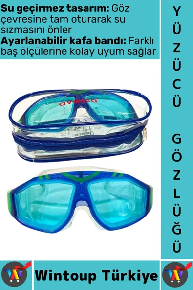 #Gözlük Özel Model Konforlu Sızdırmaz Buğu Önleyen Çok Şık Ayarlanabilir Deniz Havuz Yüzücü Gözlüğü ürün görseli 1