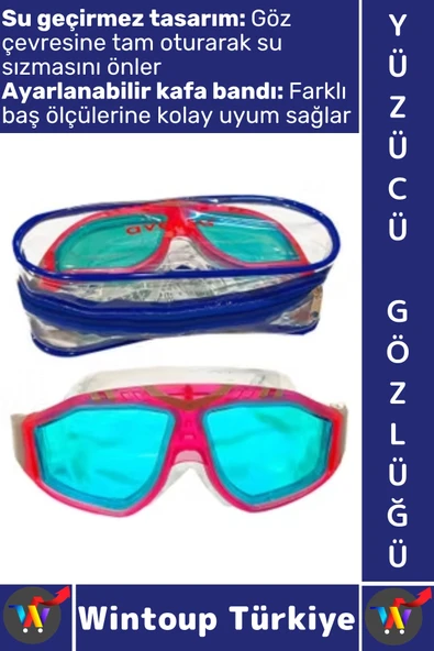 #Gözlük Özel Model Konforlu Sızdırmaz Buğu Önleyen Çok Şık Ayarlanabilir Deniz Havuz Yüzücü Gözlüğü ürün görseli 1