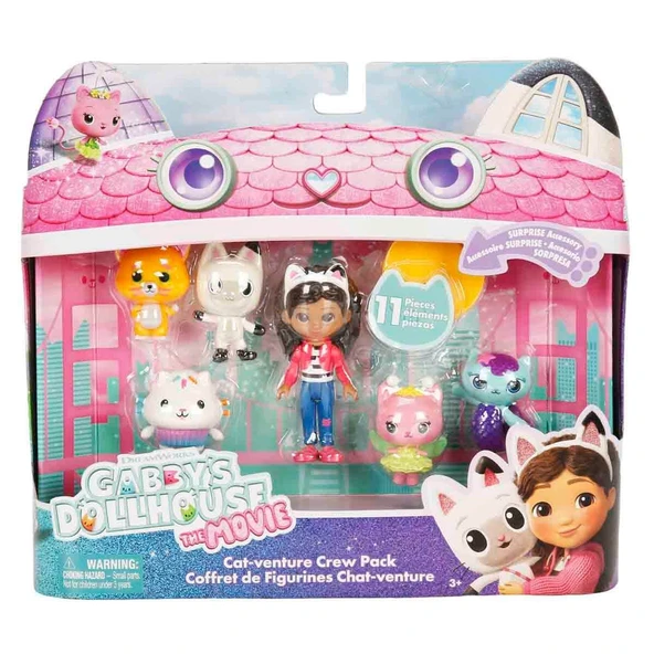 Gabby’s Dollhouse Kedi Macerası Ekibi Figür Seti - 6’lı Karakter Paketi - Gabby ve Arkadaşları ürün görseli 1