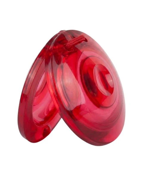 Temel Plastik Kastanyet El Perküsyon Aleti Kırmızı 5.5 cm BY11-8 ürün görseli 1