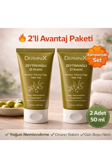 Zeytinyağlı El Kremi 2'li 50 ml – Yoğun Nemlendirici Avantajlı Set ürün görseli 1