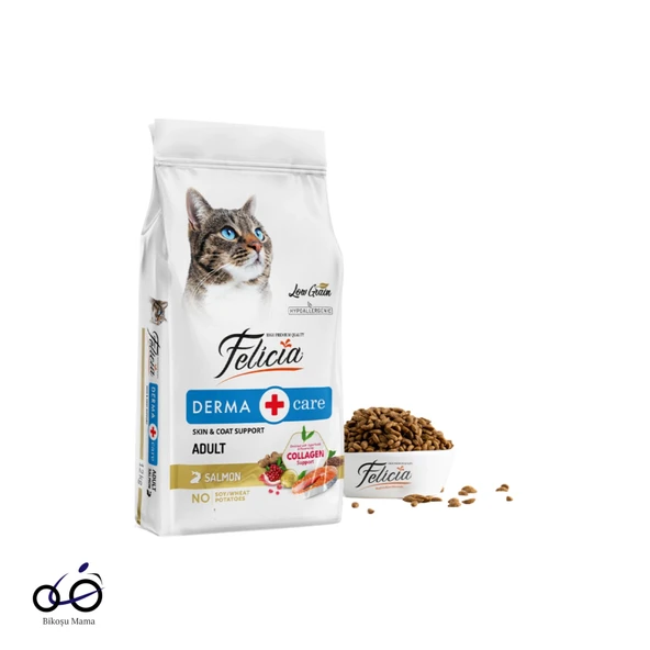 Felicia Hipoalerjenik Somonlu Düşük Tahıllı Yetişkin Kedi Maması 12kg ürün görseli 1