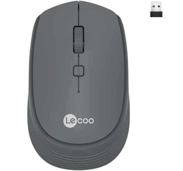 Lecoo WS202 Kablosuz 1200DPI 4 Tuşlu Optik Mouse Siyah ürün görseli 1